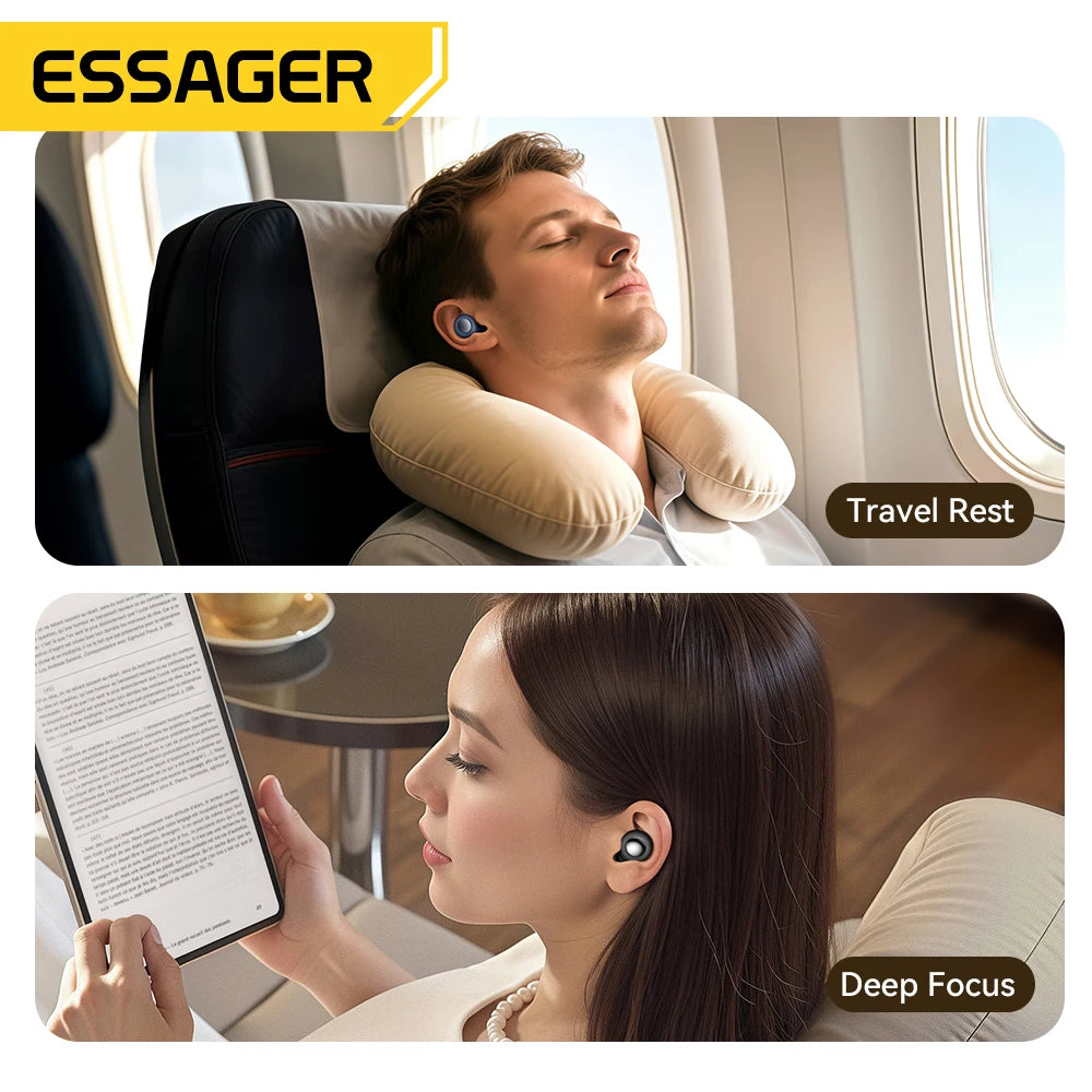 Essager Silikonproppar – Sluta lyssna på mög! Trött på snarkningar eller grannens tjat? De här mjuka silikonpropparna sitter som en smäck hela natten.