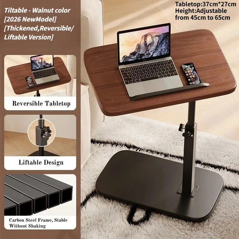 Multifunktionellt och Höj- och Sänkbart Sidobord – Perfekt för Små Utrymmen