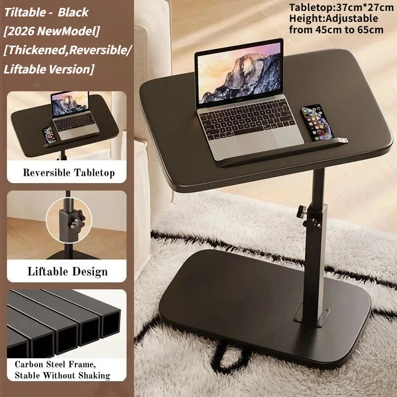 Multifunktionellt och Höj- och Sänkbart Sidobord – Perfekt för Små Utrymmen